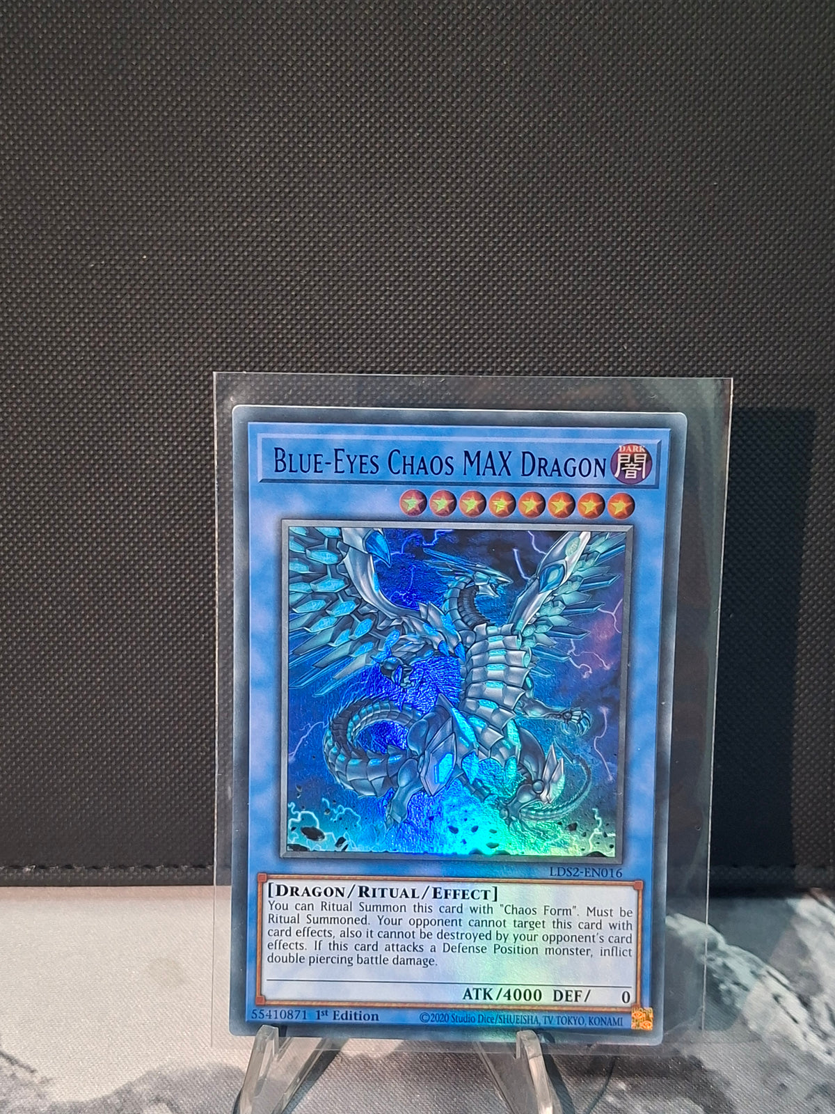 Blue-Eyes Chaos MAX Dragon (Blue Name) front view