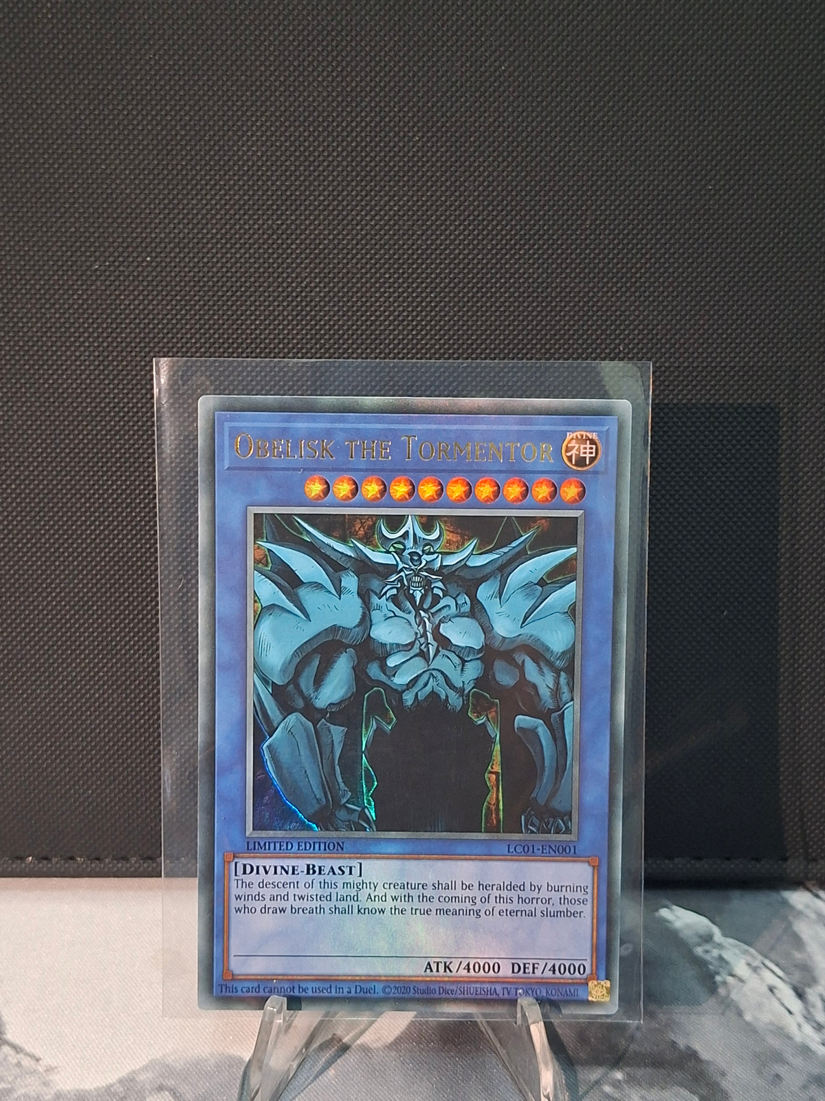 Obelisk the Tormentor (Blue Back) front view