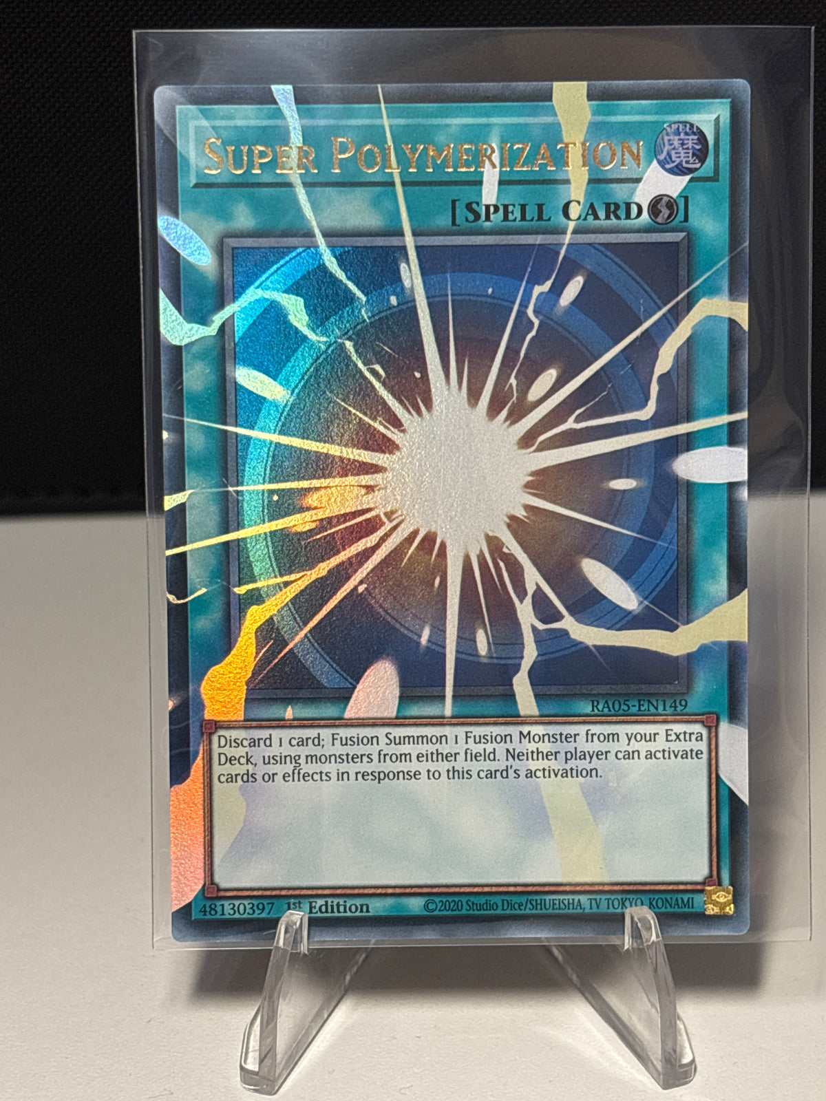 YUGIOH Super Polymerization Ultra Rare (Overframe) 1st Edition Near Mint RA05-EN149