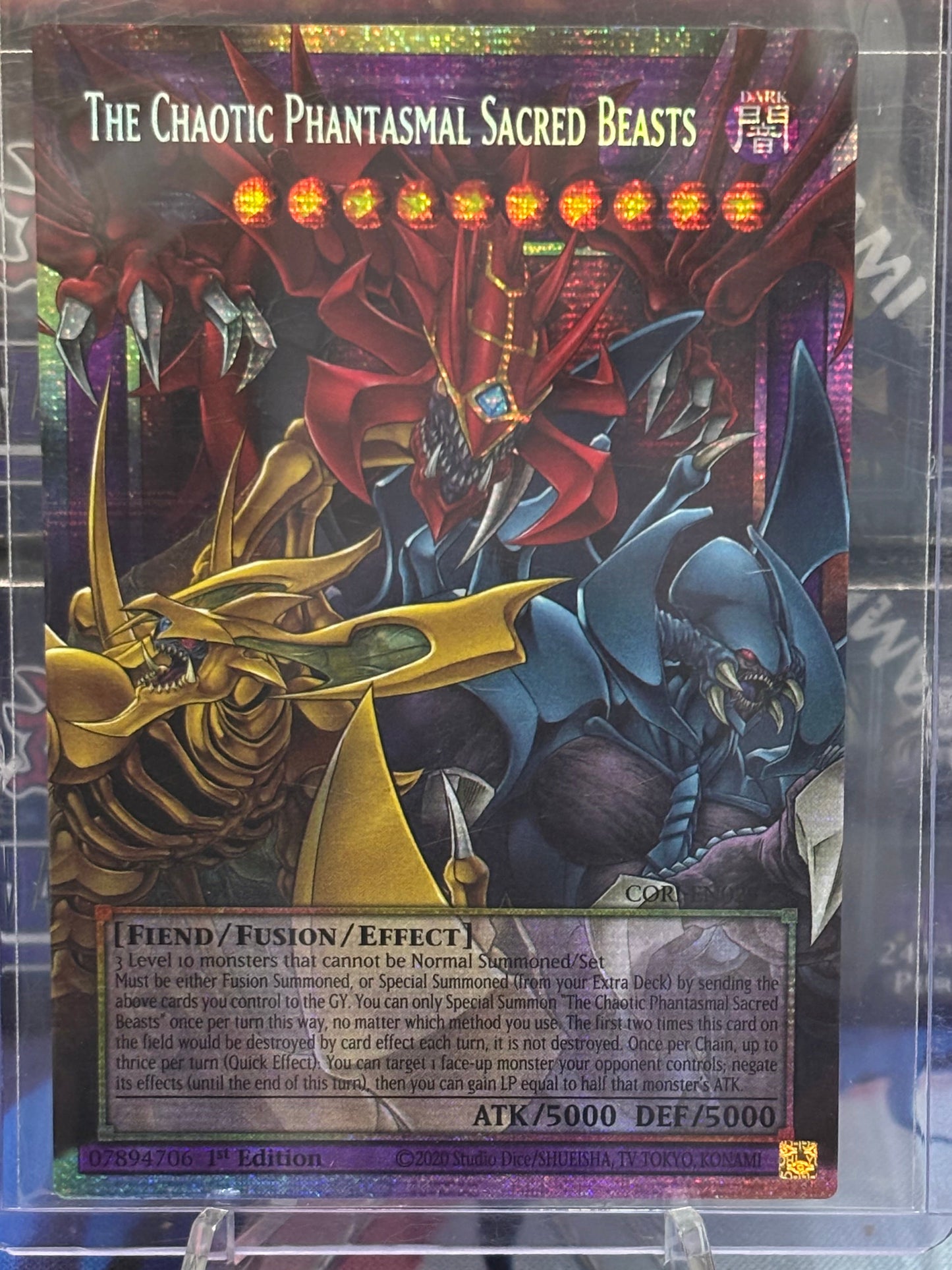 The Chaotic Phantasmal Sacred Beasts front view