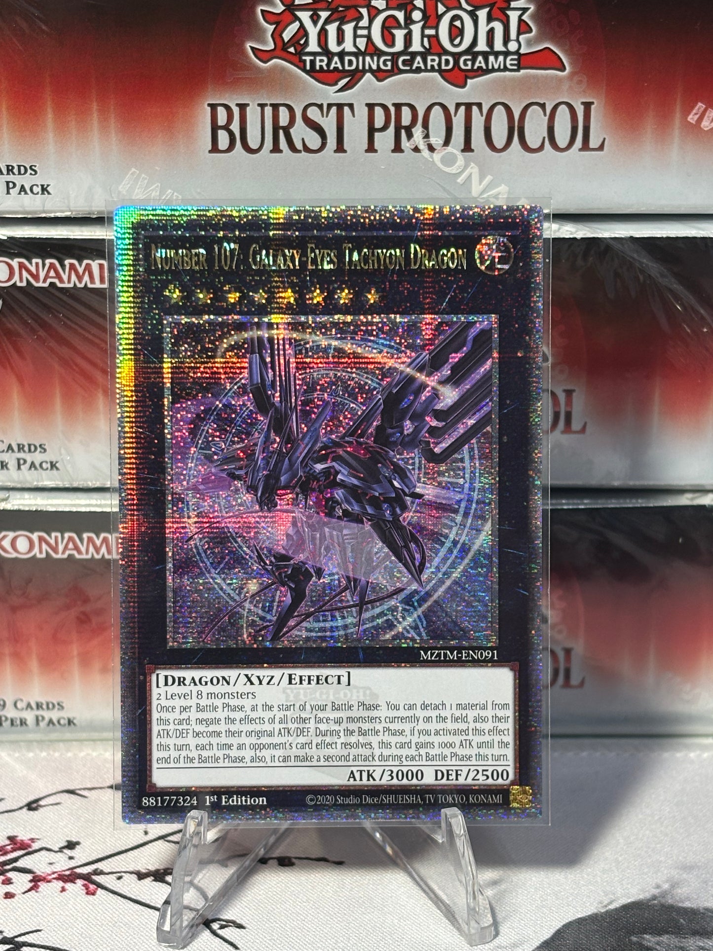 Number 107: Galaxy-Eyes Tachyon Dragon (Alt Art) front view