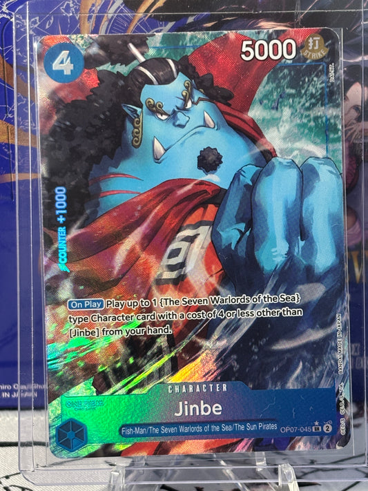 One Piece Jinbe Alternate Art Blue Near Mint OP07-045