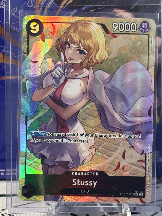 One Piece Stussy Alternate Art Black Near Mint OP07-085