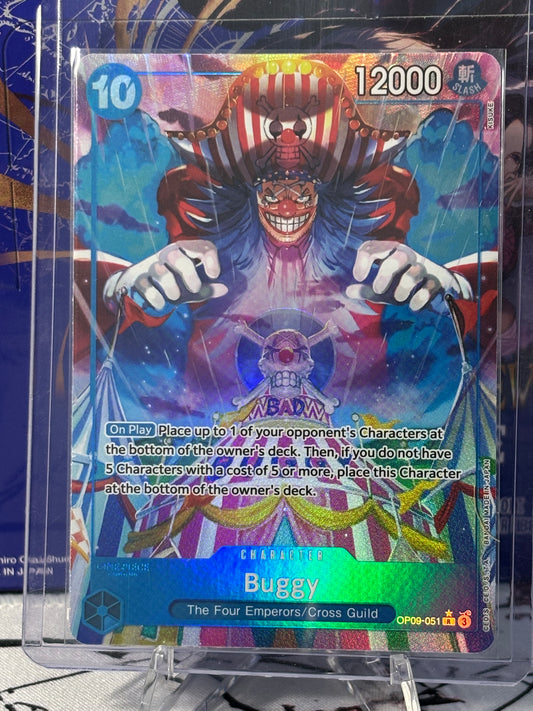 One Piece Buggy Alternate Art Blue Near Mint OP09-051