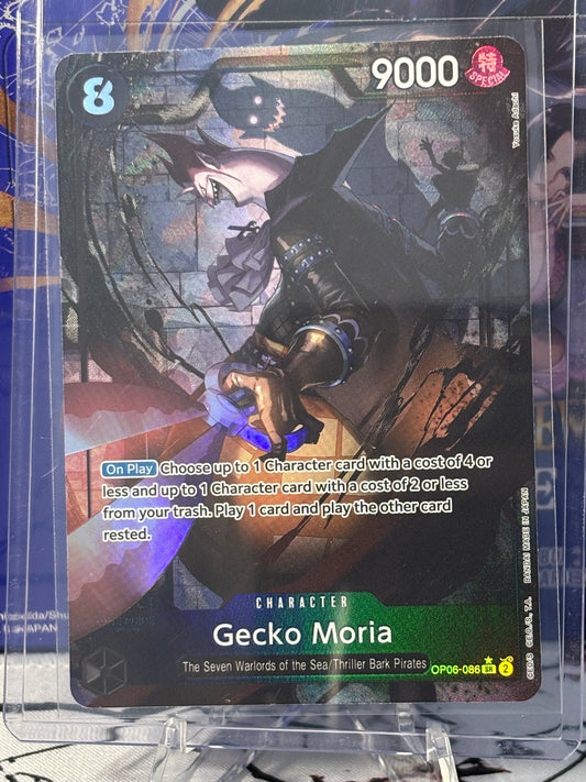 One Piece Gecko Moria Alternate Art Black Near Mint OP06-086