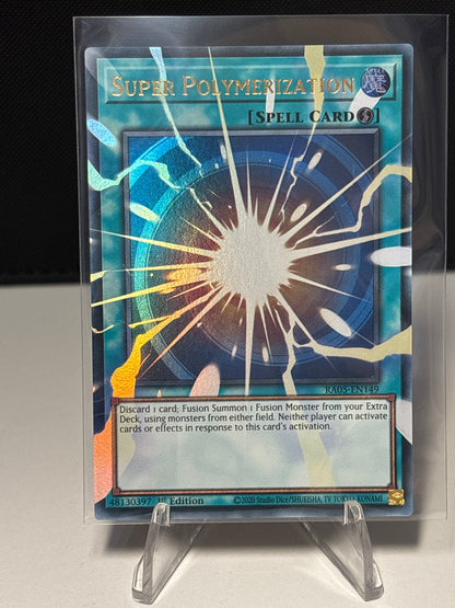 YUGIOH Super Polymerization Ultra Rare (Overframe) 1st Edition Near Mint RA05-EN149