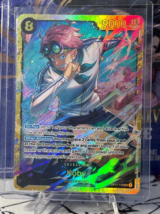One Piece Koby Secret Rare Black Near Mint OP11-119