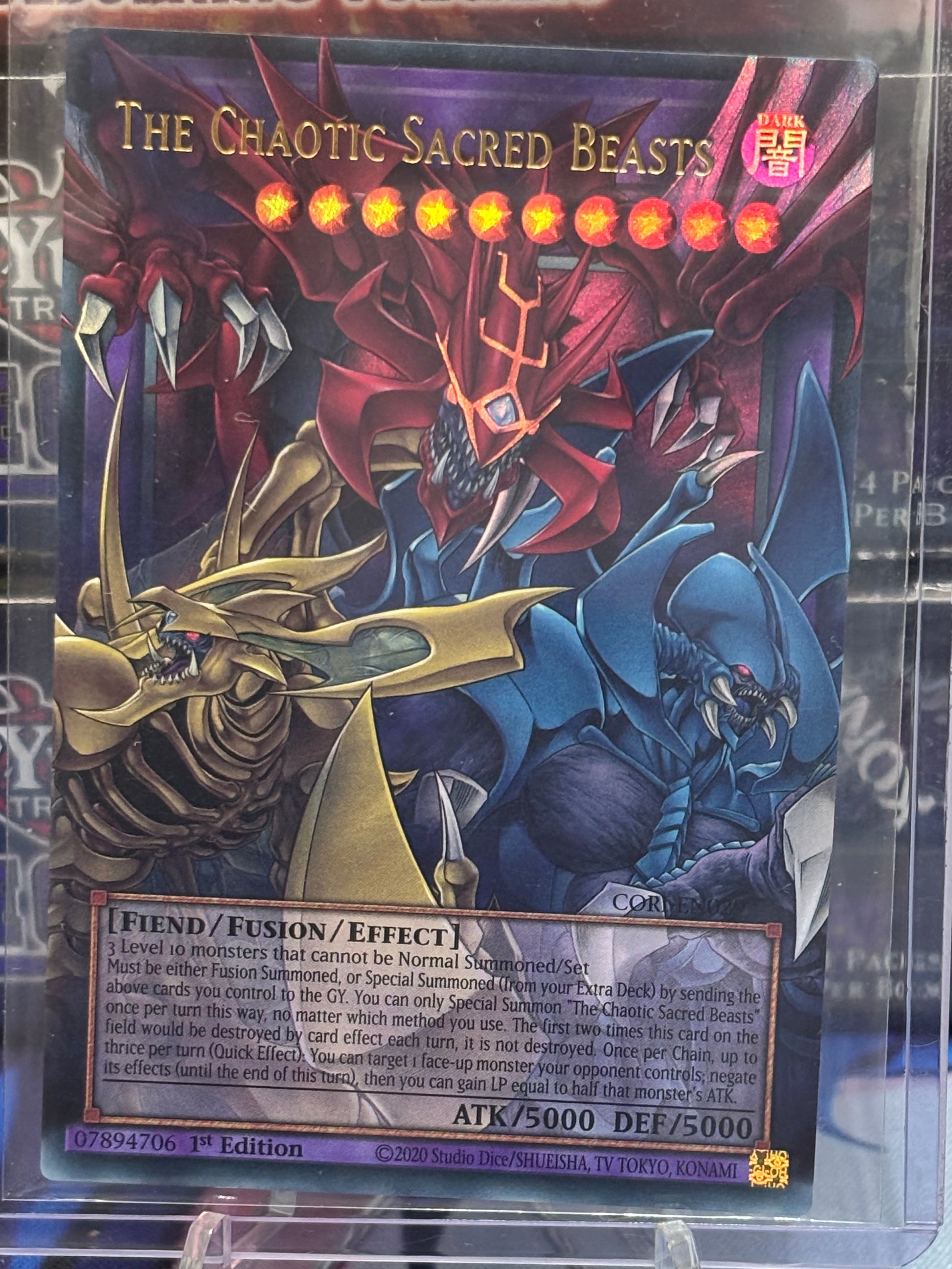 The Chaotic 'Phantasmal' Sacred Beasts (Name Misprint) front view