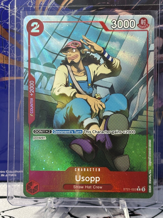 One Piece Ussop Alternate Art Red Near Mint ST21-002