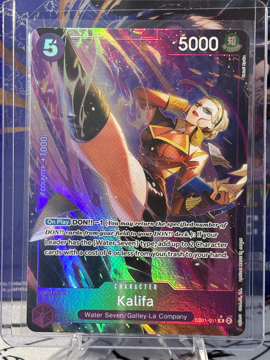 One Piece Kalifa Alternate Art Purple Near Mint EB01-031