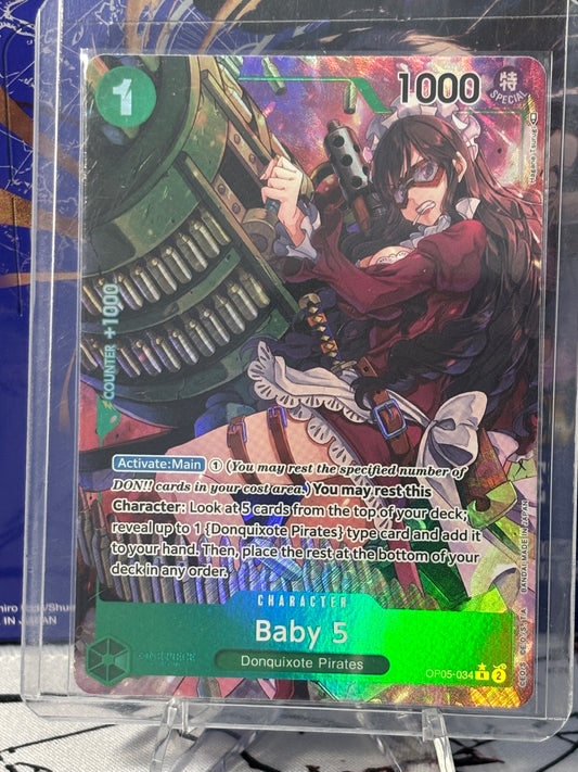One Piece Baby 5 Alternate Art Green Near Mint OP05-034