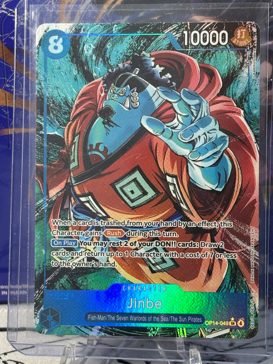 One Piece Jinbe Alternate Art Blue Near Mint OP14-049