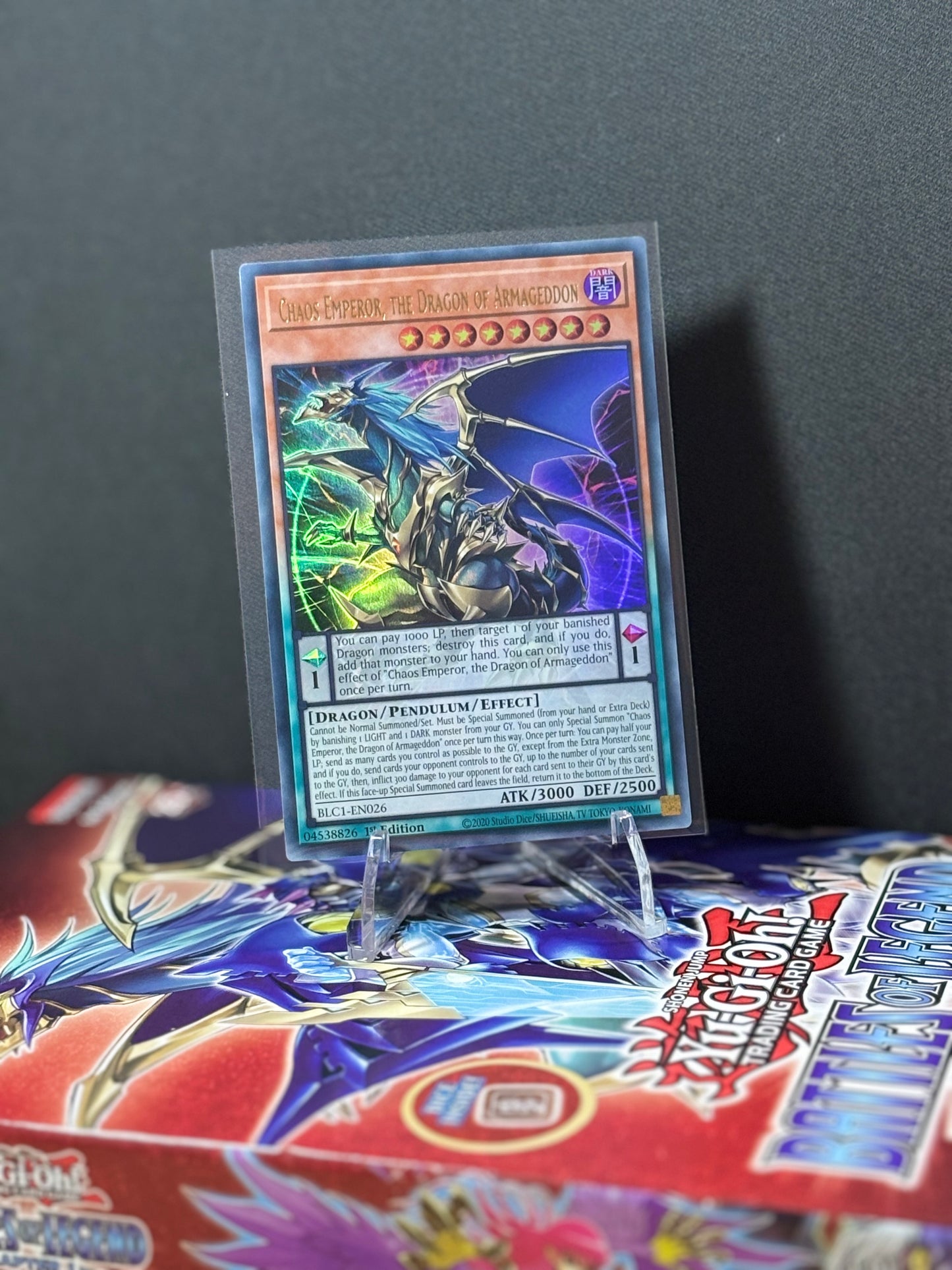 Chaos Emperor, The Dragon of Armageddon - BLC1-EN026 (Gold)