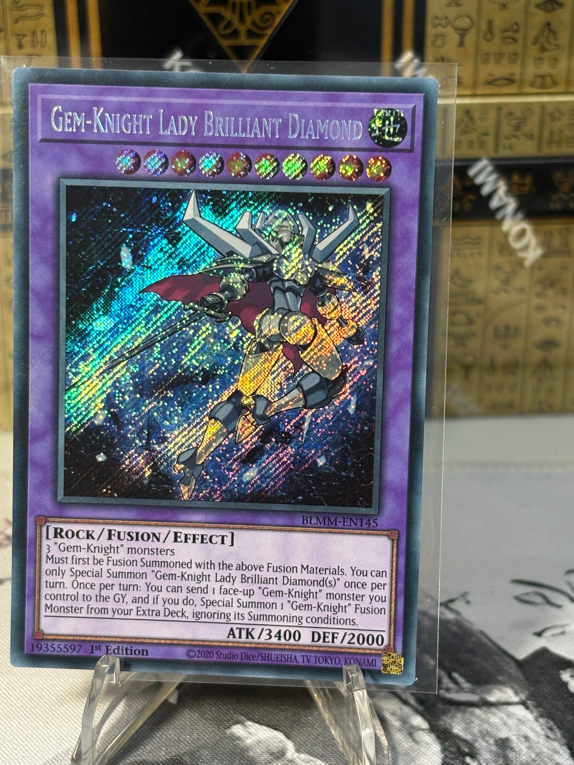 YUGIOH Gem-Knight Lady Brilliant Diamond Secret Rare 1st Edition Near CURATOR'S CARDS LTD YUGIOH Gem-Knight Lady Brilliant Diamond Secret Rare 1st Edition Near CURATOR'S CARDS LTD