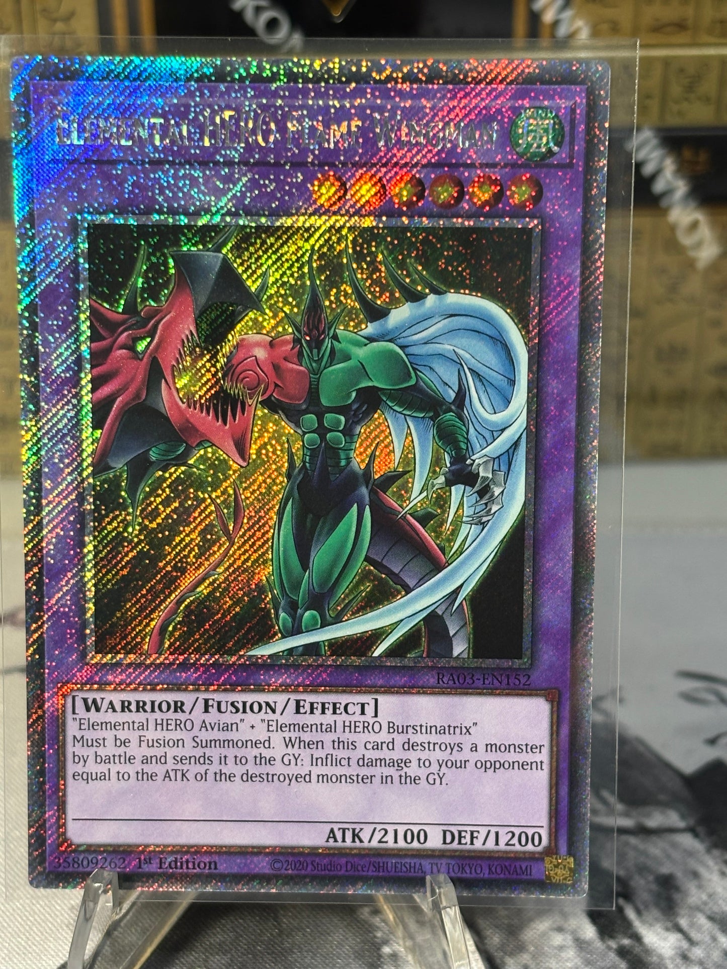 Elemental HERO Flame Wingman front view