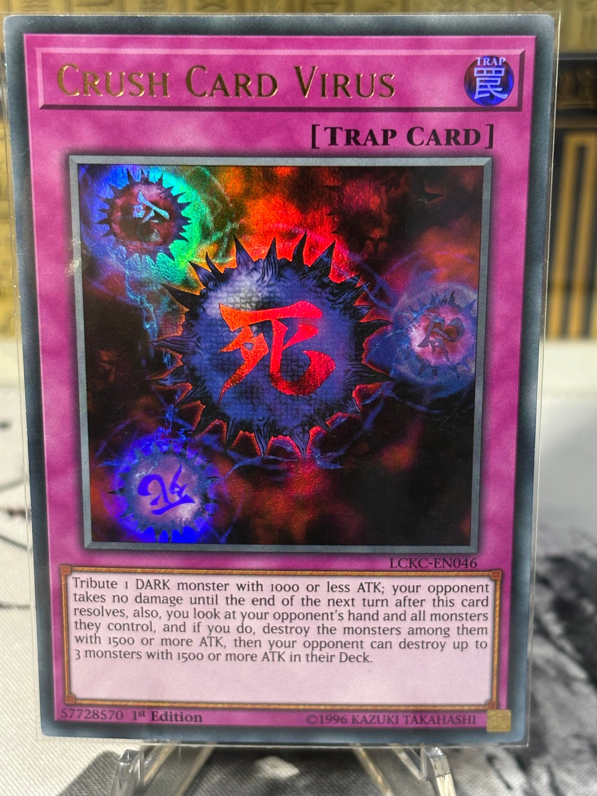 YUGIOH Crush Card Virus Ultra Rare 1st Edition Near Mint LCKC-EN046 CURATOR'S CARDS LTD YUGIOH Crush Card Virus Ultra Rare 1st Edition Near Mint LCKC-EN046 CURATOR'S CARDS LTD