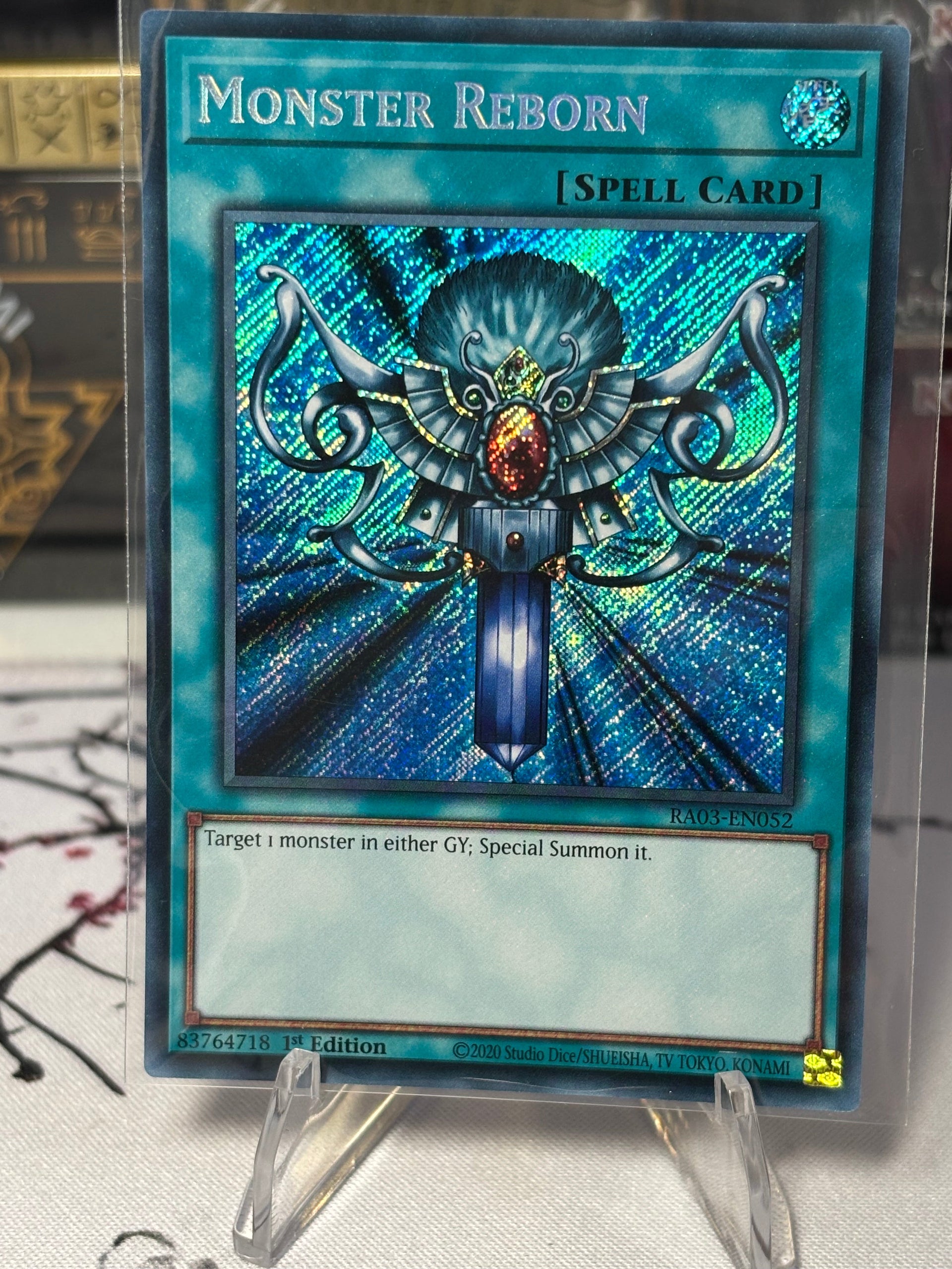 YUGIOH Monster Reborn Secret Rare 1st Edition Near Mint RA03-EN052 – CURATOR'S CARDS LTD