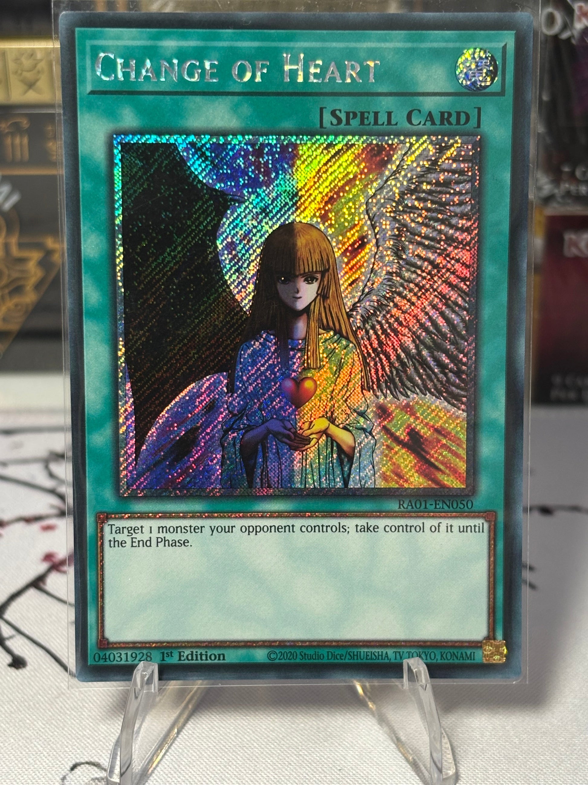 YUGIOH Change of Heart Secret Rare 1st Edition Near Mint RA01-EN050 CURATOR'S CARDS LTD YUGIOH Change of Heart Secret Rare 1st Edition Near Mint RA01-EN050 CURATOR'S CARDS LTD