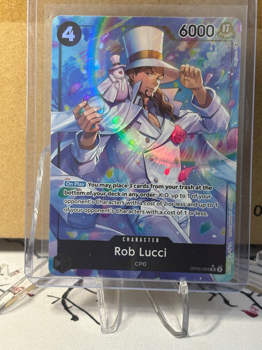 One Piece Rob Lucci Alternate Art Black Near Mint OP05-093