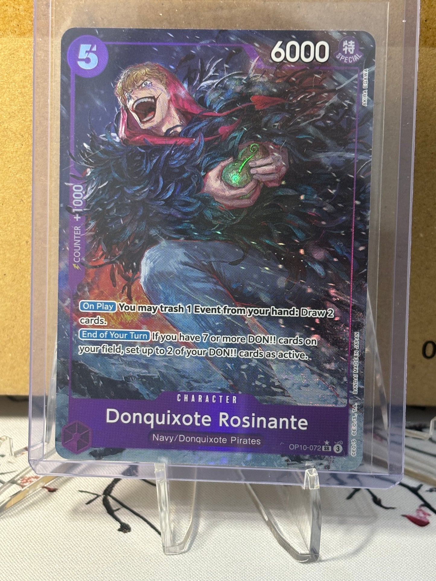 One Piece Donquixote Rosinate Alternate Art Purple Near Mint OP10-072
