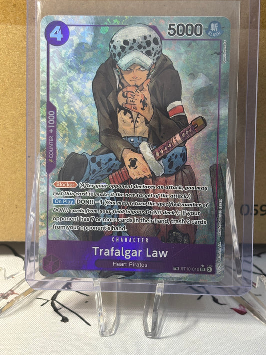 One Piece Trafalgar Law (OP07 TR) Treasure Rare Purple Near Mint ST10-010