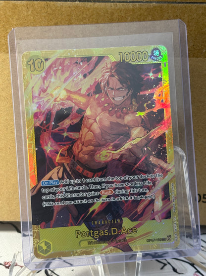 One Piece Portgas.D.Ace Secret Rare Yellow Near Mint OP07-119