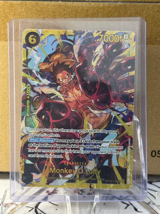 One Piece Monkey.D.Luffy Secret Rare Black Near Mint OP10-118