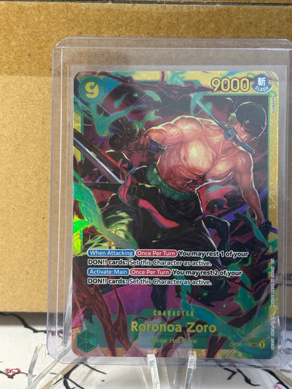 One Piece Roronoa Zoro (PRB02) Secret Rare Green Near Mint OP06-118