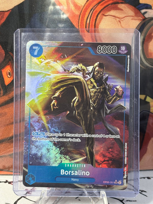 One Piece Borsalino Alternate Art Blue Near Mint OP05-051