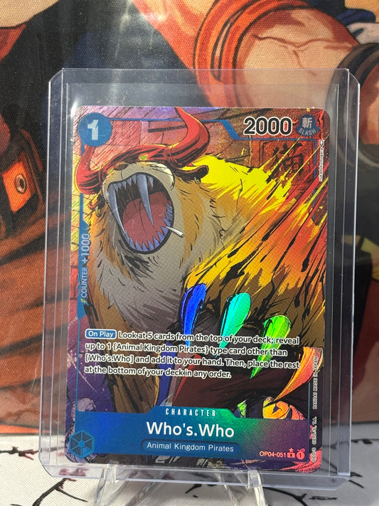 One Piece Who's Who Alternate Art Blue Near Mint OP04-051