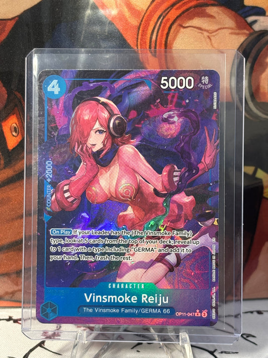 One Piece Vinsmoke Reiju Alternate Art Blue Near Mint OP11-047