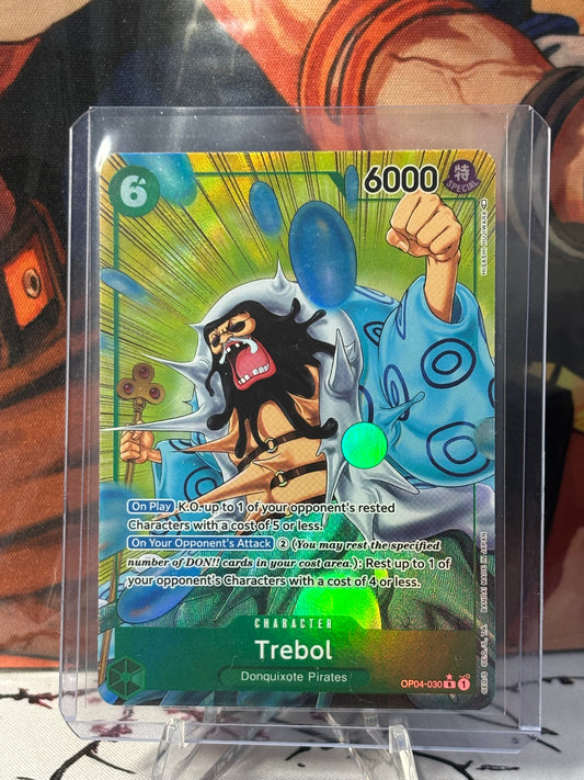 One Piece Trebol Alternate Art Green Near Mint OP04-030
