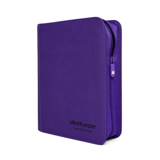 Mintkeeper Toploader Binder 4 Pocket - 128 Purple Standard Size