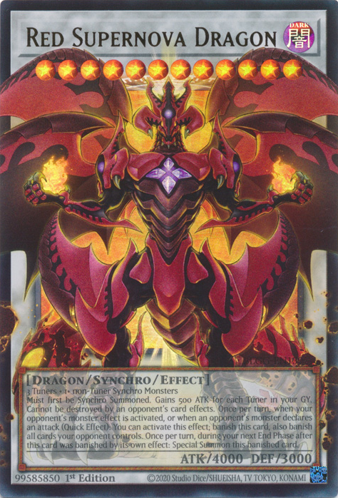 Red Supernova Dragon (extended art) front view