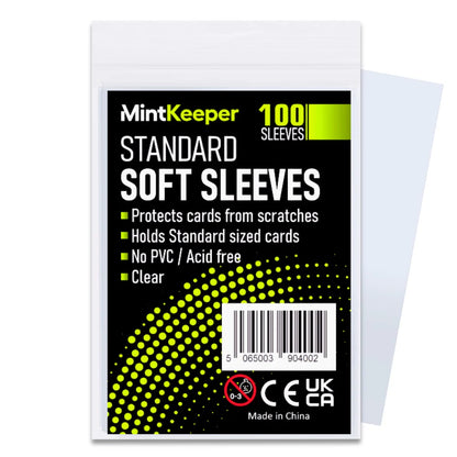 Standard Soft Sleeves for Trading Cards - 100 Pack
