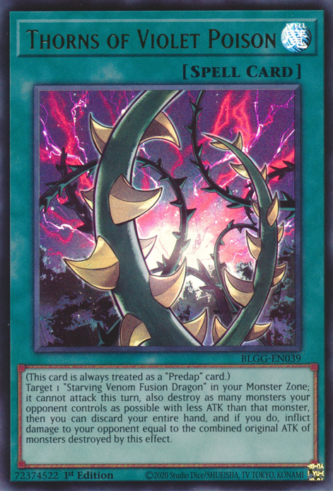 Thorns of Violet Poison front view