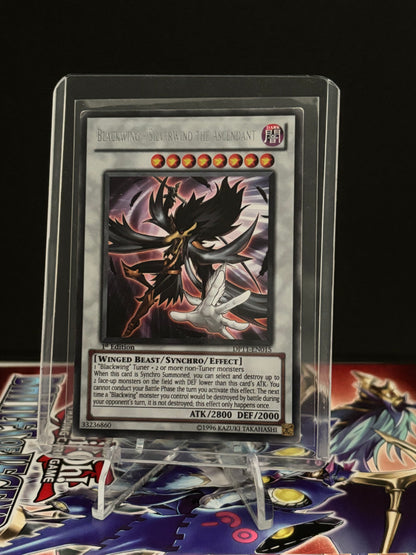 Trading card with artwork and text on a black background
